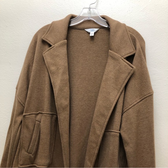 Time and Tru W Size XL Brown Long Sleeve Drop Shoulder Open Front Short Jacket - Picture 3 of 10